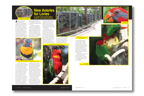 Parrots magazine September 2010