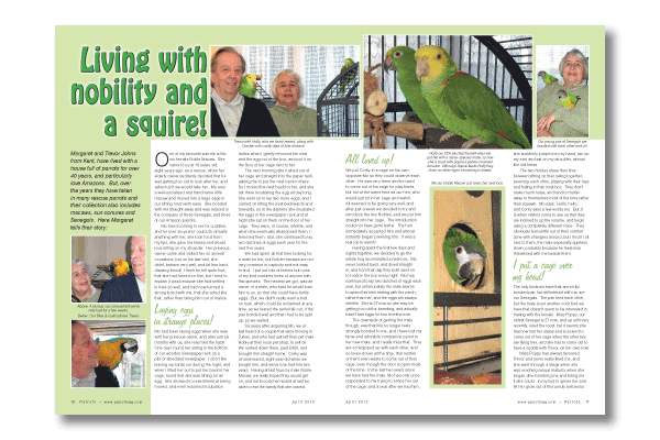 Parrots magazine April 2012